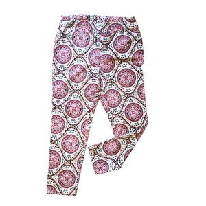 CHICO'S SO SLIMMING PANTS SIZE 2.5 WOMENS ANKLE MULTICOLOR PRINT